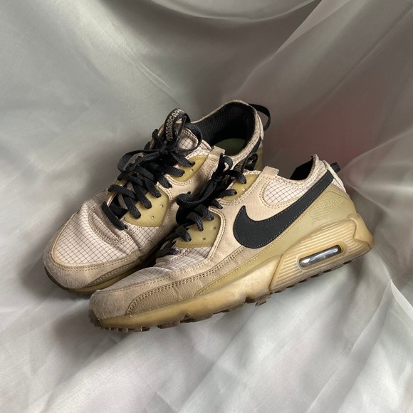 Nike Air Max Terrascape 90 Rattan Cream Grid Sneakers Shoes 9.5 Mens Streetwear